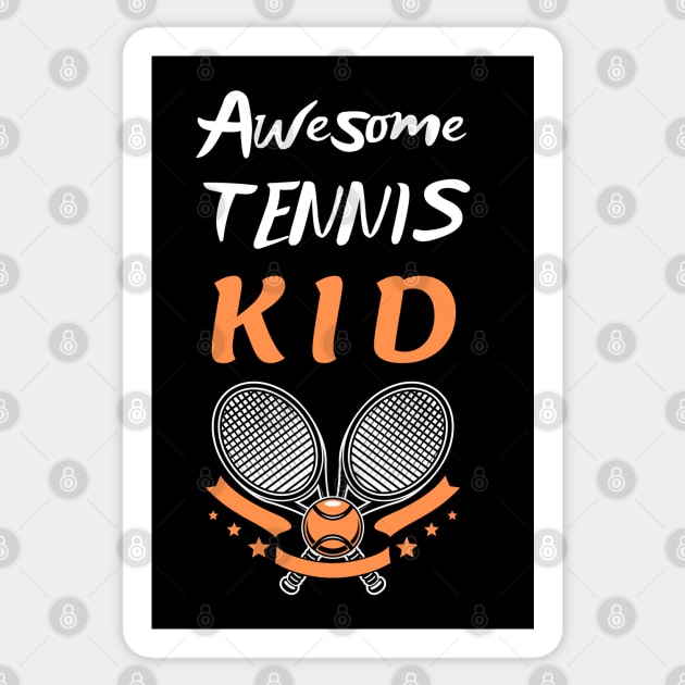 US Open Tennis Kid Racket and Ball Sticker by TopTennisMerch